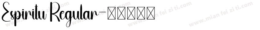 Espiritu Regular字体转换